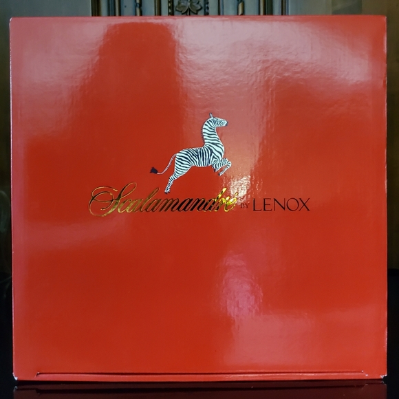 NIB Scalamandre' Lenox 4pc "Toile Tale Chocolate" 1 Place Setting Brown & White - Picture 6 of 16